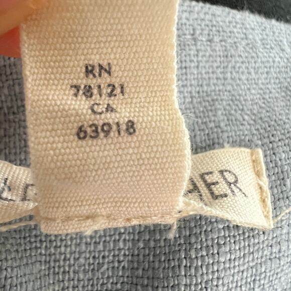 EILEEN FISHER Blue Drape Front Jacket Organic Linen Boxy Fit Size Medium M - Picture 8 of 8